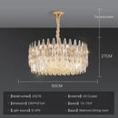 GobekUsa Crystal LED Chandelier | Long Stairway Villa Light | Modern Luxury Post Lamp