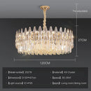 GobekUsa Crystal LED Chandelier | Long Stairway Villa Light | Modern Luxury Post Lamp