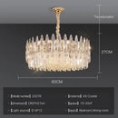 GobekUsa Crystal LED Chandelier | Long Stairway Villa Light | Modern Luxury Post Lamp
