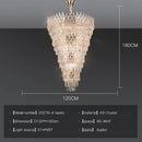 GobekUsa Crystal LED Chandelier | Long Stairway Villa Light | Modern Luxury Post Lamp