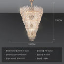 GobekUsa Crystal LED Chandelier | Long Stairway Villa Light | Modern Luxury Post Lamp