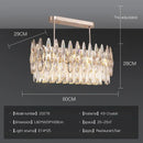 GobekUsa Crystal LED Chandelier | Long Stairway Villa Light | Modern Luxury Post Lamp