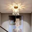 GobekUsa Crystal Glass LED Ceiling Lamp Modern Luxury Interior Lighting Fixture