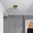 GobekUsa Crystal Glass LED Ceiling Lamp Modern Luxury Interior Lighting Fixture
