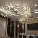 GobekUsa Glass High Ceiling LED Chandeliers Modern Living Room Luxury Design