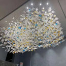 GobekUsa Glass High Ceiling LED Chandeliers Modern Living Room Luxury Design
