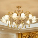 GobekUsa Crystal Ceiling Chandelier for Modern Luxury Living Room & Hotel Lobby