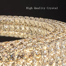 GobekUsa Crystal LED Ceiling Chandelier: Modern Luxury for Living Room Bedroom Home Decor