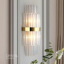GobekUsa Crystal LED Wall Lamp Modern Luxury Light Gold Sconces for Living Room Bedroom