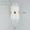 GobekUsa Crystal LED Wall Lamp Modern Luxury Light Gold Sconces for Living Room Bedroom