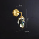 GobekUsa Crystal LED Copper Wall Sconce - Modern Luxury Wall Light Fixture