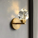 GobekUsa Crystal LED Copper Wall Sconce - Modern Luxury Wall Light Fixture