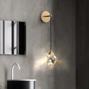 GobekUsa Crystal LED Copper Wall Sconce - Modern Luxury Wall Light Fixture