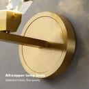 GobekUsa Crystal LED Copper Wall Sconce - Modern Luxury Wall Light Fixture