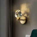 GobekUsa Crystal LED Copper Wall Sconce - Modern Luxury Wall Light Fixture