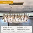 GobekUsa Crystal Atmosphere Chandelier: Modern Luxury for Living Room, Dining Room, Bedroom