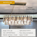 GobekUsa Crystal Atmosphere Chandelier: Modern Luxury for Living Room, Dining Room, Bedroom