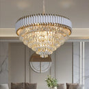 GobekUsa Black Crystal Chandelier: Modern Luxury LED Lighting for Living Room, Bedroom
