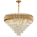 GobekUsa Black Crystal Chandelier: Modern Luxury LED Lighting for Living Room, Bedroom