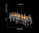 GobekUsa Crystal Water Drop LED Chandeliers: Modern Luxury Branch Design for Living & Dining Rooms