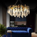 GobekUsa Crystal Water Drop LED Chandeliers: Modern Luxury Branch Design for Living & Dining Rooms