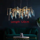 GobekUsa Crystal Water Drop LED Chandeliers: Modern Luxury Branch Design for Living & Dining Rooms
