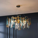 GobekUsa Crystal Water Drop LED Chandeliers: Modern Luxury Branch Design for Living & Dining Rooms
