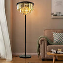 GobekUsa Gray Crystal Black Standing Light - Modern Luxury Classic Living Room Decor