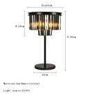 GobekUsa Gray Crystal Black Standing Light - Modern Luxury Classic Living Room Decor