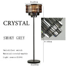 GobekUsa Gray Crystal Black Standing Light - Modern Luxury Classic Living Room Decor