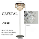 GobekUsa Gray Crystal Black Standing Light - Modern Luxury Classic Living Room Decor