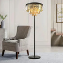 GobekUsa Gray Crystal Black Standing Light - Modern Luxury Classic Living Room Decor
