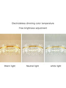 GobekUsa Full Spectrum Gold Crystal Chandelier: Modern Luxury for Living Room, Bedroom, Dining Room
