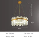 GobekUsa Full Spectrum Gold Crystal Chandelier: Modern Luxury for Living Room, Bedroom, Dining Room