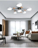 GobekUsa Modern Macaron Ceiling Chandelier with 3-Color Dimming