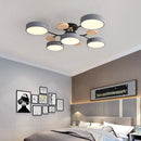 GobekUsa Modern Macaron Ceiling Chandelier with 3-Color Dimming