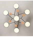 GobekUsa Modern Macaron Ceiling Chandelier with 3-Color Dimming
