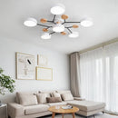 GobekUsa Modern Macaron Ceiling Chandelier with 3-Color Dimming