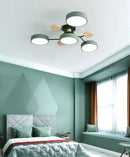 GobekUsa Modern Macaron Ceiling Chandelier with 3-Color Dimming