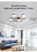 GobekUsa Modern Macaron Ceiling Chandelier with 3-Color Dimming