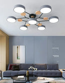 GobekUsa Modern Macaron Ceiling Chandelier with 3-Color Dimming