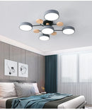 GobekUsa Modern Macaron Ceiling Chandelier with 3-Color Dimming