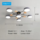 GobekUsa Modern Macaron Ceiling Chandelier with 3-Color Dimming
