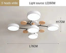 GobekUsa Modern Macaron Ceiling Chandelier with 3-Color Dimming