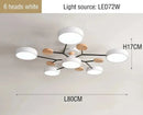 GobekUsa Modern Macaron Ceiling Chandelier with 3-Color Dimming