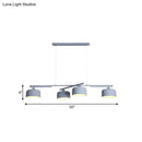 GobekUsa Modern Macaron Drum Chandelier: Metal Ceiling Lamp, 4 Lights for Dining Table