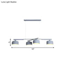 GobekUsa Modern Macaron Drum Chandelier: Metal Ceiling Lamp, 4 Lights for Dining Table