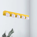 GobekUsa Macaron Style 5-Light Metal Vanity Sconce in Pink/Yellow - Brighten Up Your Walls
