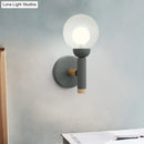 GobekUsa Modern Macaron Style Torch Wall Sconce with Clear Glass Shade - 1 Light Mini Wall Light in Green/Grey/White
