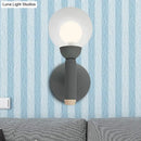 GobekUsa Modern Macaron Style Torch Wall Sconce with Clear Glass Shade - 1 Light Mini Wall Light in Green/Grey/White